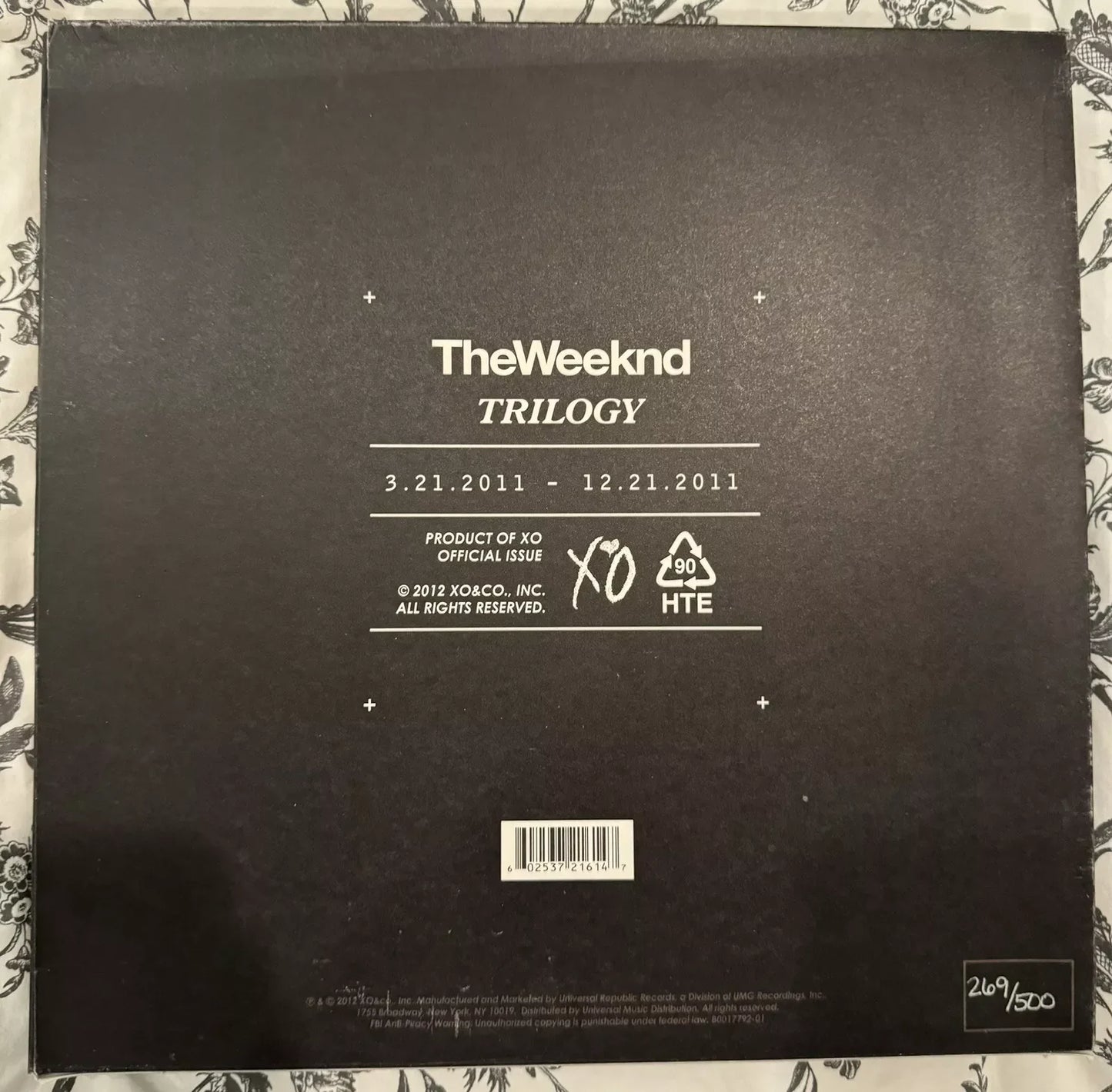 The Weeknd – Trilogy Vinyls Set (2017) – Numbered /1000 – Very Rare Collector’s Edition